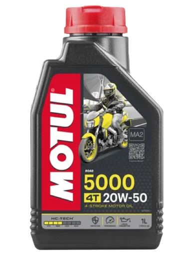[6104-1105]     ACEITE PARA MOTOR A GASOLINA 4 TIEMPOS MOTUL 5000 20W50 1L SEMISINTETICO