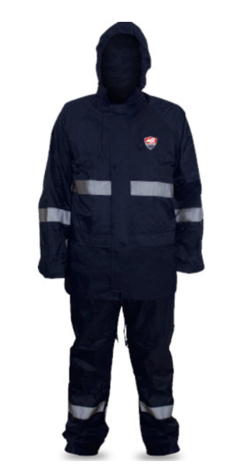 [DZ1005A-XL]     IMPERMEABLE 2PZAS ALTA VISIBILIDAD AZUL T-XL