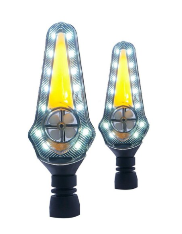 [RS-DIR-0055Y-W]     DIRECCIONAL LED SECUENCIAL TIPO HELICE UNIVERSAL (AMARILLO-BLANCO)