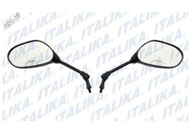 JUEGO ESPEJOS ITALIKA CON LOGO Y LEYENDA WS150 WS175, D125