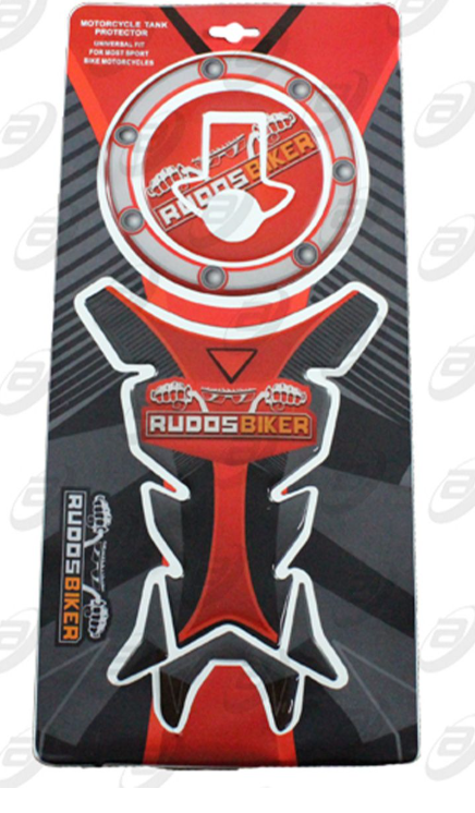 [STI-007]     STICKER CRYSTAL NEGRO / ROJO PROTECTOR TAPON Y TANQUE DE GASOLINA UNIVERSAL