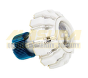 FOCO P/MOTOCICLETA OJO ANGEL TRICOLORES ROJO-AZUL-BLANCO MODO ALTA/BAJA/ESTROBO 12V 20W 6000K 3000LM