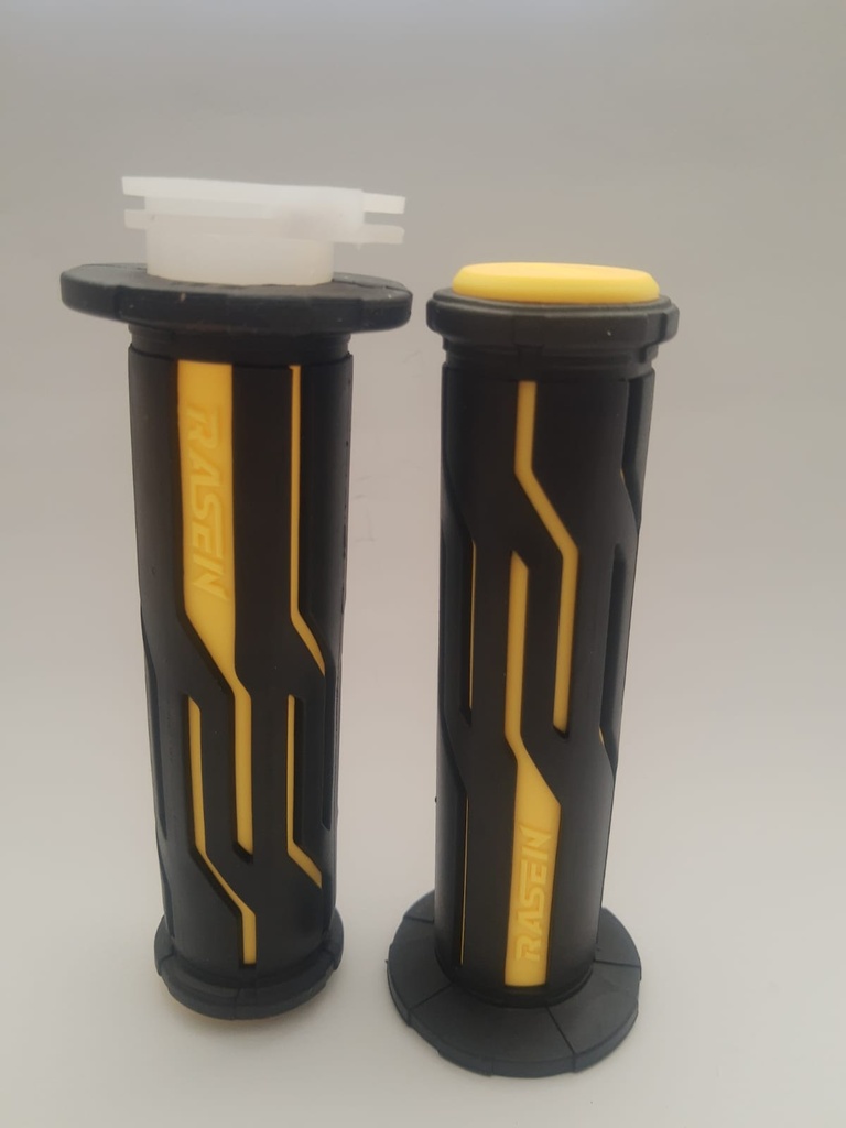 [RS-PUN-10014Y]      PUÑOS CAUCHO TIPO SURCOS AMARILLO/NEGRO
