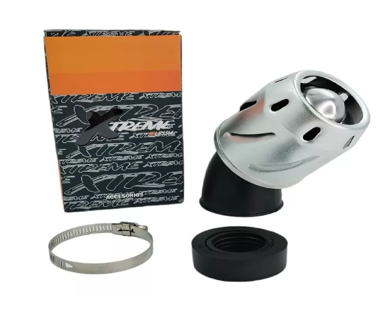 [FIA-A012]     FILTRO DE AIRE DE ALTO FLUJO 28/35/48 mm PLATA UNIVERSAL 