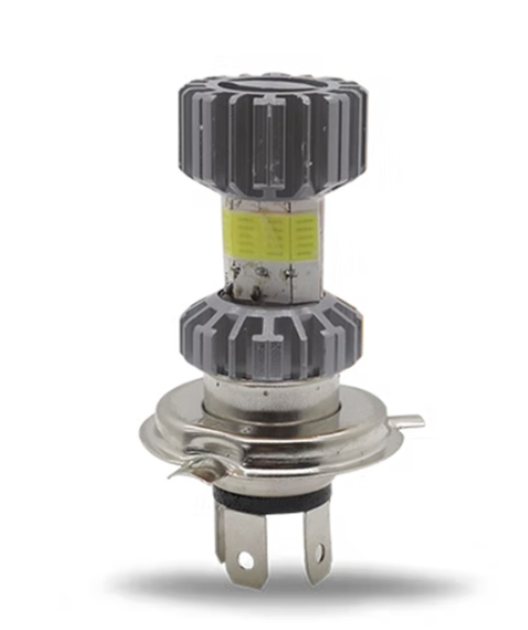 [OK-FOC-A022]     FOCO DE FARO LED H4 LUZ BLANCA NUEVE LADOS CARCASA PLATA