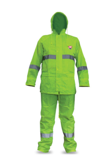 [DZ1005-L] [DZ1005-L]     IMPERMEABLE 2PZAS ALTA VISIBILIDAD VERDE T-L