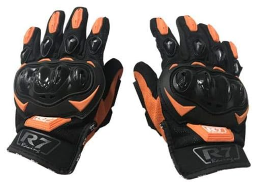 [7306-1340] [7306-1340]     GUANTES VEL R7 RACING S NARANJA R7-1 TOUCH/LIMPIADOR MICA
